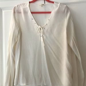 Wilfred tie front blouse